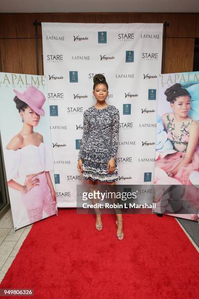 Actor Storm Reid attends the LaPalme Magazine Spring Issue Launch at Vespaio on April 21, 2018 in Los Angeles, California.
