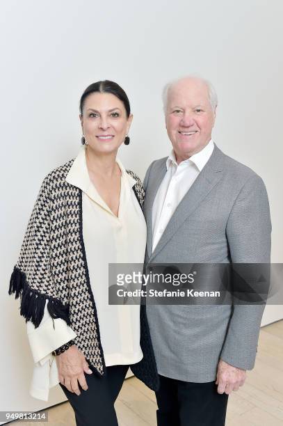 Esther Rosenfield and Rick Rosenfield attend LACMA 2018 Collectors Committee Breakfast and Curator Presentations at LACMA on April 21, 2018 in Los...