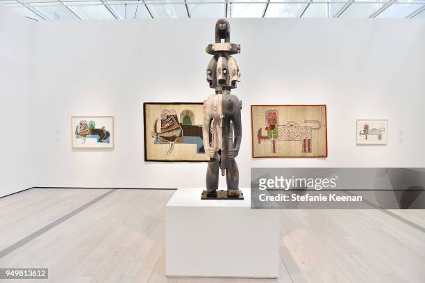 Art on display at LACMA 2018 Collectors Committee Breakfast and Curator Presentations at LACMA on April 21, 2018 in Los Angeles, California.