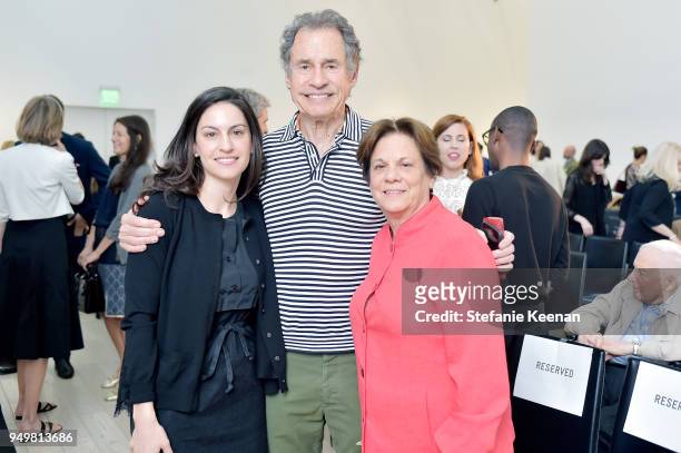 Stephanie Roach, Dennis Roach and LACMA Curator Stephanie Barron attend LACMA 2018 Collectors Committee Breakfast and Curator Presentations at LACMA...