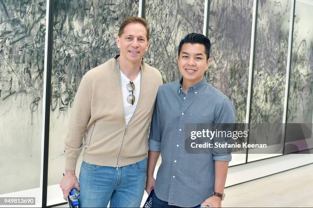 Harley Neuman and Daniel Lam attend LACMA 2018 Collectors Committee Breakfast and Curator Presentations at LACMA on April 21, 2018 in Los Angeles,...