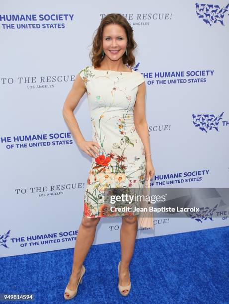 Josie Davis attends The Humane Society of The United States' to The Rescue! Los Angeles gala held at Paramount Studios on April 21, 2018 in Los...