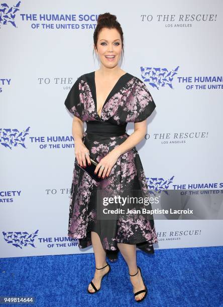 Bellamy Young attends The Humane Society of The United States' to The Rescue! Los Angeles gala held at Paramount Studios on April 21, 2018 in Los...