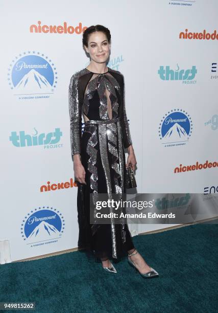 Actress Michelle Monaghan arrives at the 9th Annual Thirst Gala at The Beverly Hilton Hotel on April 21, 2018 in Beverly Hills, California.