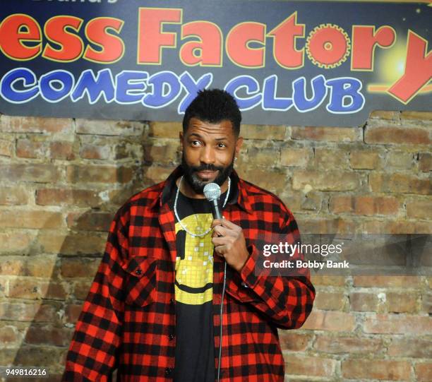 Deon Cole performs at The Stress Factory Comedy Club on April 21, 2018 in New Brunswick, New Jersey.