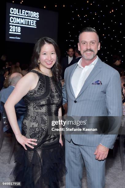 Gloria Chang of Cartier and Joe Lopardi of Cartier attend LACMA 2018 Collectors Committee Gala at LACMA on April 21, 2018 in Los Angeles, California.