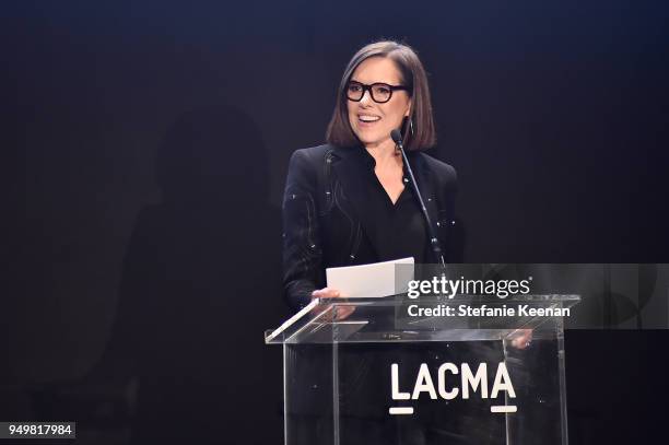 Ann Colgin, Collectors Committee Chair and LACMA Trustee attends LACMA 2018 Collectors Committee Gala at LACMA on April 21, 2018 in Los Angeles,...