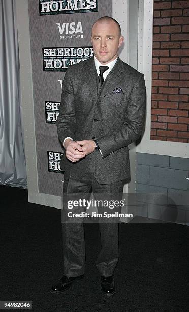 Director Guy Ritchie attends the New York premiere of "Sherlock Holmes" at the Alice Tully Hall, Lincoln Center on December 17, 2009 in New York City.