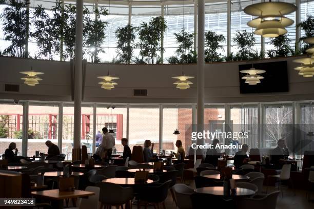 Photo taken on March 23, 2018 shows an inside view of the British Library within the "World Book Day" in London, United Kingdom. The British Library...