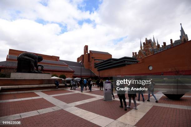 Photo taken on March 23, 2018 shows a view of the British Library within the "World Book Day" in London, United Kingdom. The British Library is the...