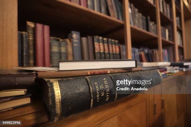Photo taken on April 20, 2018 shows an inside view of National Library of Russia within the 'World Book Day' in St. Petersburg, Russia. National...
