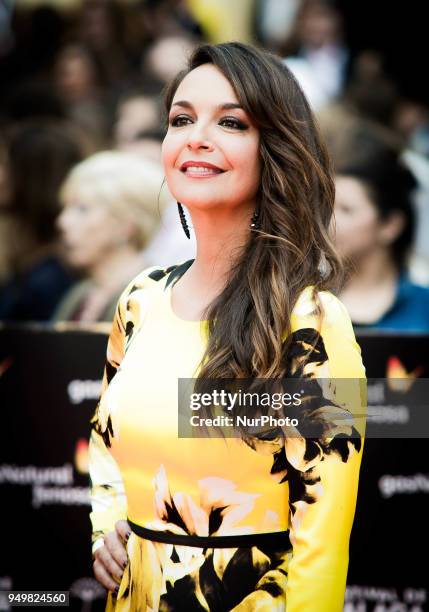 Raquel Infante during the 21th Malaga Film Festival closing ceremony at the Cervantes Teather on April 21, 2018 in Malaga, Spain.