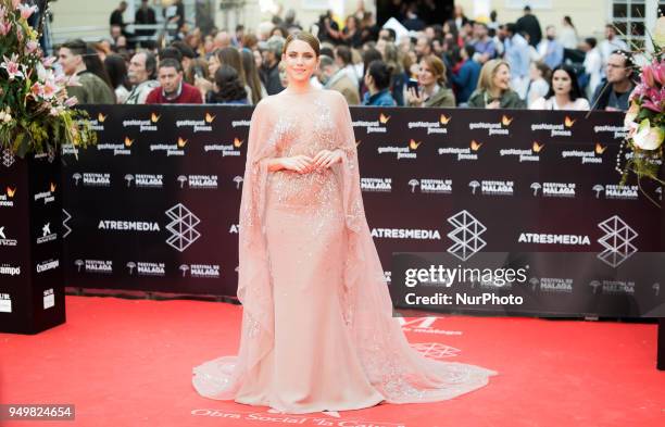 Aura Garrido during the 21th Malaga Film Festival closing ceremony at the Cervantes Teather on April 21, 2018 in Malaga, Spain.