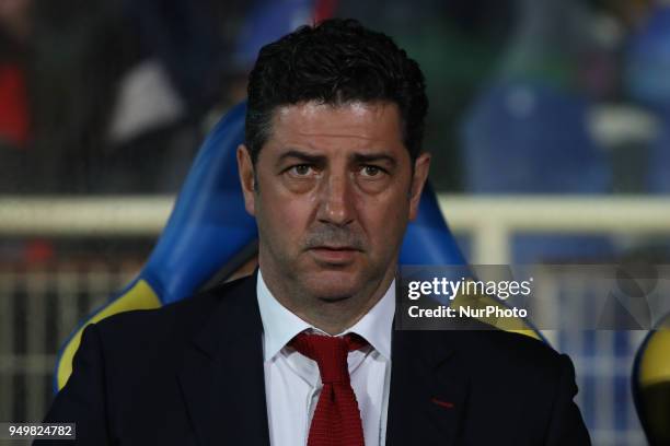 Benficas head coach Rui Vitoria from Portugal during the Premier League 2017/18 match between Estoril Praia v SL Benfica, at Estadio Antonio Coimbra...