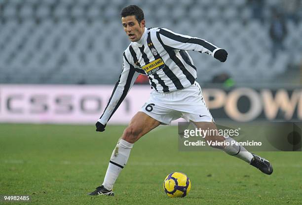 Fabio Grosso of Juventus FC in action during the Serie A match between Juventus FC and Catania Calcio at Stadio Olimpico on December 20, 2009 in...