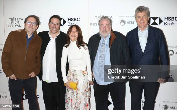 Co-president and co-founder of Sony Pictures Classics Michael Barker, director Michael Mayer, film producer Leslie Urdang, actor Tom Hulce and...