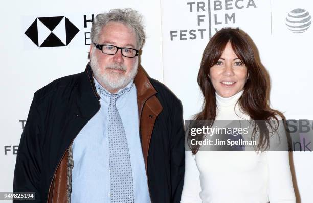 Actor Tom Hulce and film producer Leslie Urdang attend the premiere of "The Seagull" during the 2018 Tribeca Film Festival at BMCC Tribeca PAC on...