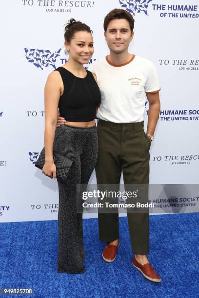 Ronen Rubinstein and guest attend The Humane Society Of The United States' To The Rescue! Los Angeles Gala at Paramount Studios on April 21, 2018 in...