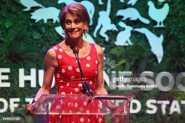 Wendie Malick attends The Humane Society Of The United States' To The Rescue! Los Angeles Gala at Paramount Studios on April 21, 2018 in Los Angeles,...