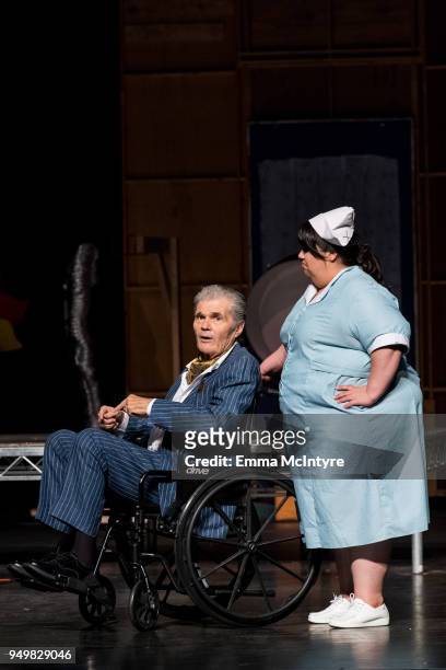 Actor Fred Willard performs onstage at 'CATstravaganza featuring Hamilton's Cats' on April 21, 2018 in Hollywood, California.