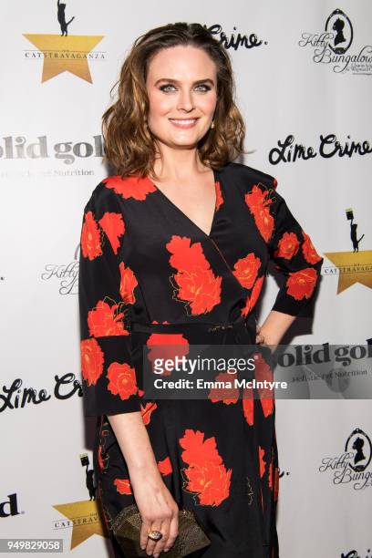 Actress Emily Deschanel attends 'CATstravaganza featuring Hamilton's Cats' on April 21, 2018 in Hollywood, California.