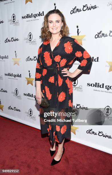 Emily Deschanel attends the CATstravaganza fundraiser and celebrity musical featuring Hamilton's Cats in support of the homeless animals of Los...