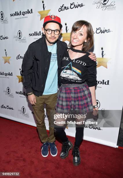 Nick Deine and Allisyn Arm attend the CATstravaganza fundraiser and celebrity musical featuring Hamilton's Cats in support of the homeless animals of...