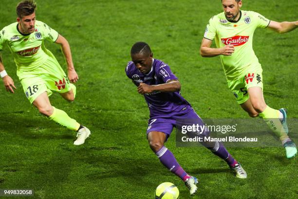 Max Alain Gradel of Toulouse during the Ligue 1 match between Toulouse and Angers SCO at Stadium Municipal on April 21, 2018 in Toulouse, .