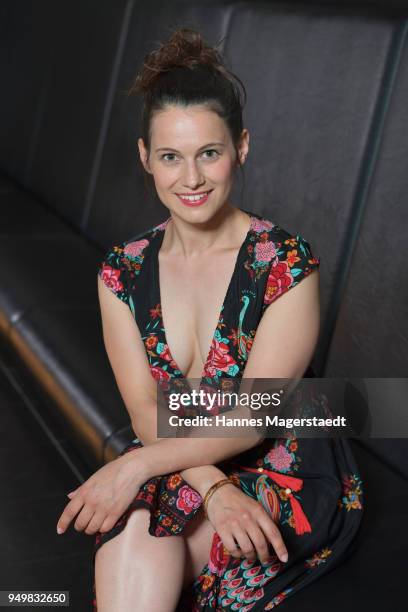 Actress Leni Speidel attends 'Robin: Watch for Wishes' premiere at Cinestar on April 21, 2018 in Ingolstadt, Germany.