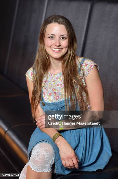 Actress Luisa Wietzorek attends 'Robin: Watch for Wishes' premiere at Cinestar on April 21, 2018 in Ingolstadt, Germany.