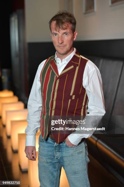 Actor Jeff Burrell attends 'Robin: Watch for Wishes' premiere at Cinestar on April 21, 2018 in Ingolstadt, Germany.