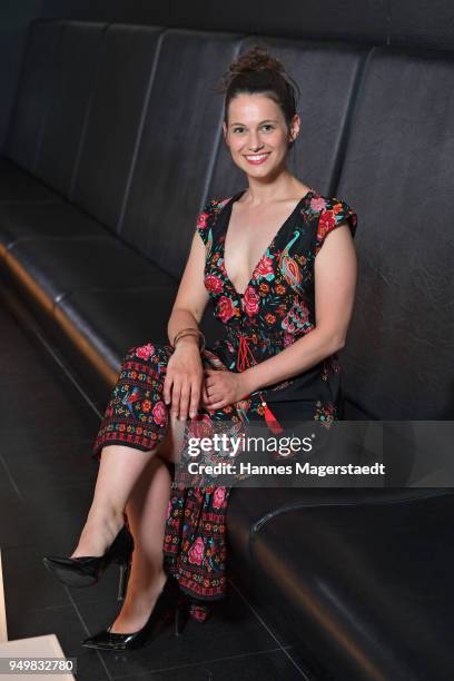 Actress Leni Speidel attends 'Robin: Watch for Wishes' premiere at Cinestar on April 21, 2018 in Ingolstadt, Germany.