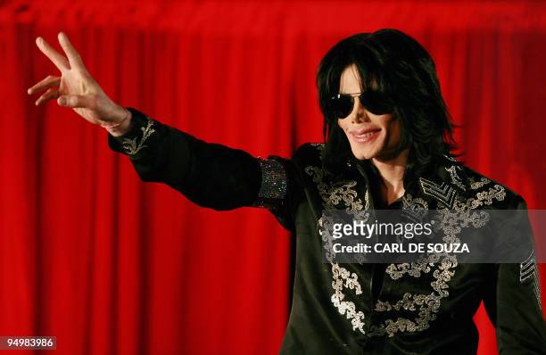 Popstar Michael Jackson addresses a press conference at the O2 arena in London, on March 5, 2009. Pop megastar Michael Jackson announced Thursday he...