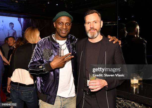 Actor Souleymane Sy Savane and director Bill Oliver attend 2018 Tribeca Film Festival After-Party for "Jonathan" at 1OAK on April 21, 2018 in New...