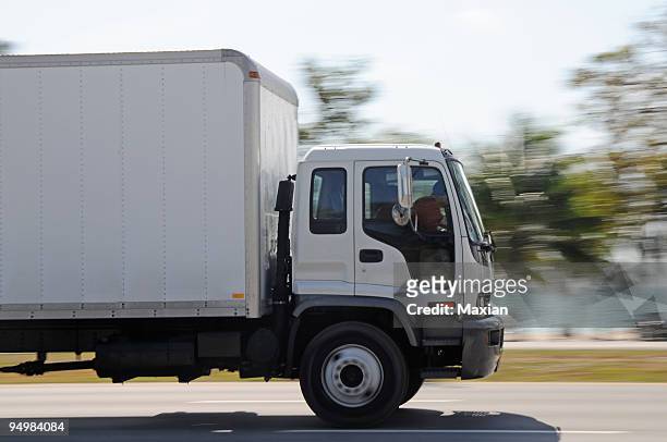 moving truck - luton stock pictures, royalty-free photos & images