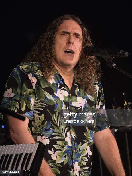 Singer-songwriter "Weird Al" Yankovic performs onstage during the Moontower Comedy Festival at the Paramount Theatre on April 21, 2018 in Austin,...