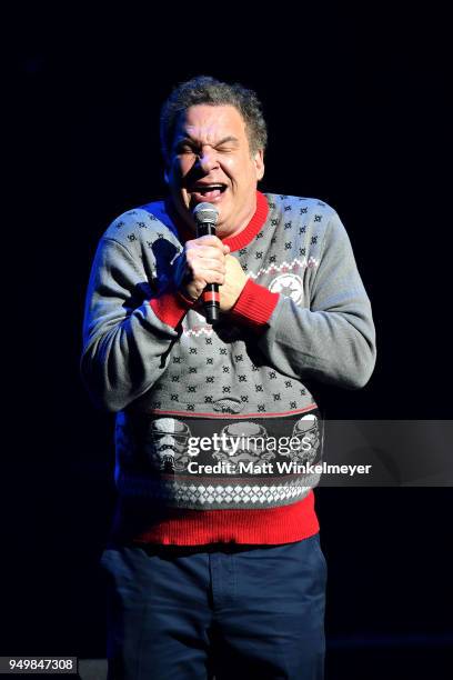 Jeff Garlin speaks onstage during the 5th Annual Light Up the Blues Concert an Evening of Music to Benefit Autism Speaks at Dolby Theatre on April...