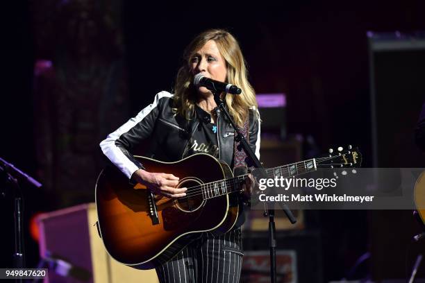 Sheryl Crow performs onstage during the 5th Annual Light Up the Blues Concert an Evening of Music to Benefit Autism Speaks at Dolby Theatre on April...