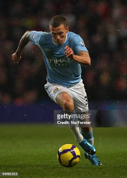 Manchester City striker Craig Bellamy in action during the Barclays Premier League game between Manchester City and Sunderland at City of Manchester...