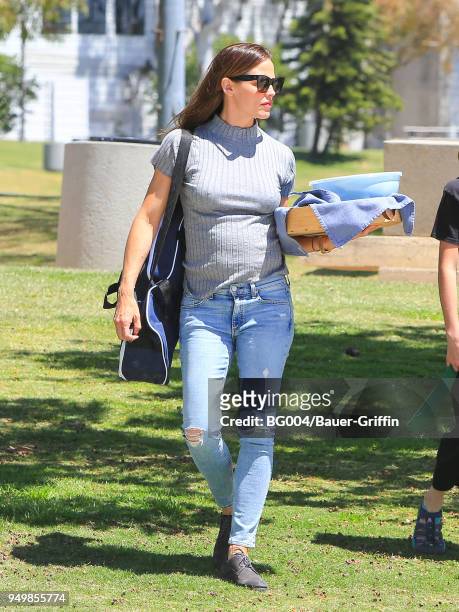 Jennifer Garner is seen on April 21, 2018 in Los Angeles, California.