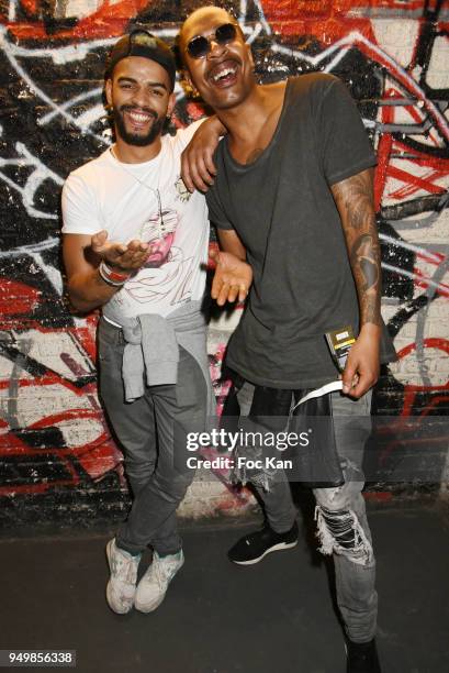 Brahim Zaibat and his guest attend "F... Me Im Famous" : Concert Party At YoYo Palais de Tokyo on April 21, 2018 in Paris, France.