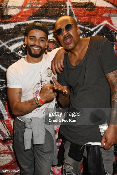 Brahim Zaibat and his guest attend "F... Me Im Famous" : Concert Party At YoYo Palais de Tokyo on April 21, 2018 in Paris, France.