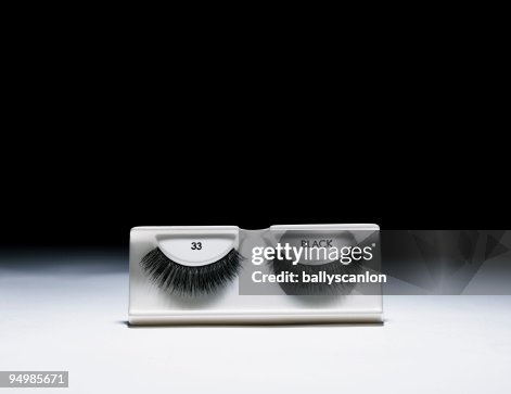 False eyelashes in case, close-up False eyelashes in case, close-up