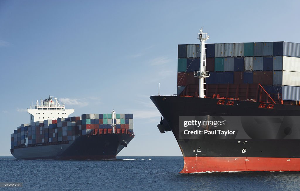 Two Container Ships High-Res Stock Photo - Getty Images