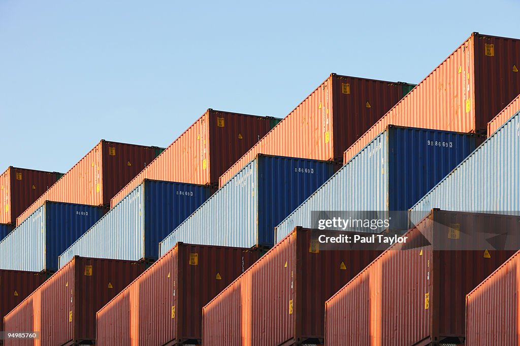 Stacks of Shipping Containers