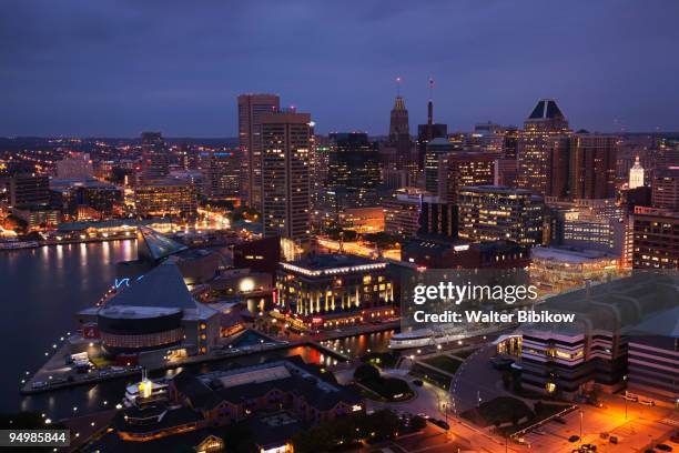 inner harbor and harbor east - inner harbor baltimore stock pictures, royalty-free photos & images