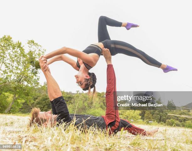 Nikki Reed and Nicholas Coolridge attend Imagine Fest Yoga and Music Festival 2018 on April 21, 2018 in Agoura Hills, California.