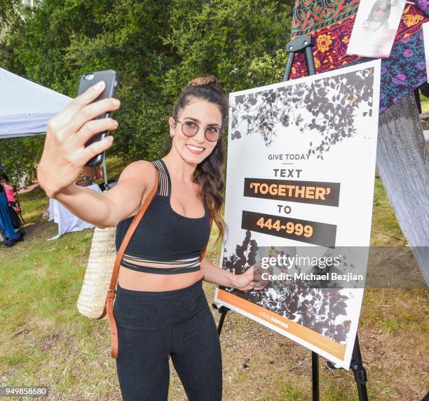 Nikki Reed with Unlikely Heroes at Imagine Fest Yoga and Music Festival 2018 on April 21, 2018 in Agoura Hills, California.