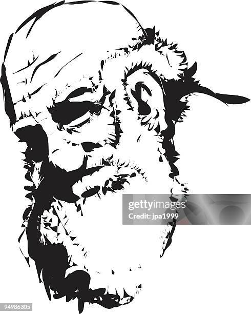 illustrations, cliparts, dessins animés et icônes de vector illustration d'un vieil homme - christmas angry