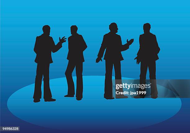networking - manager explaining stock illustrations